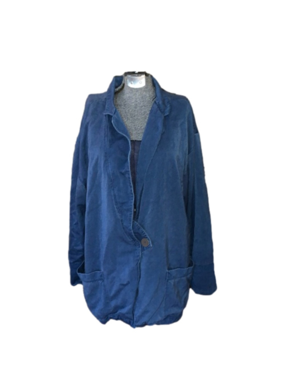 Vintage Astuces Paris blue Jean asymmetrical jacket large